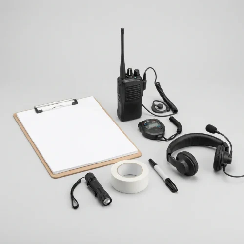 Stage manager ALL4SET com intercom em lateral de palco