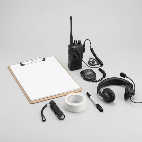 Stage manager ALL4SET com intercom em lateral de palco